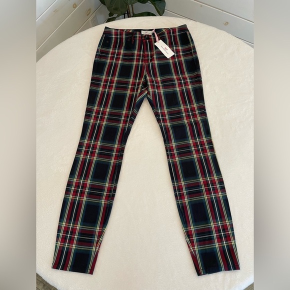 Vineyard Vines Sm Sz 6 Tartan Plaid High Rise Jolly Stretch Slim Cotton NWT - Picture 6 of 17